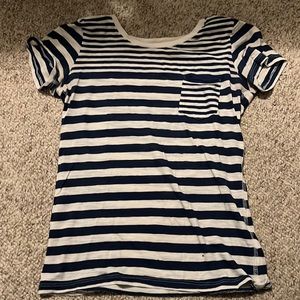 Blue and White Striped T-Shirt